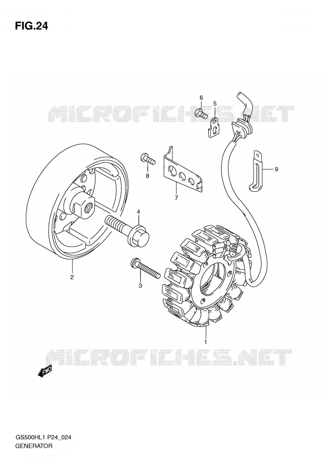 ALTERNATOR Suzuki MOTO 500 GS-F 2011  GS500FHL1(L1)