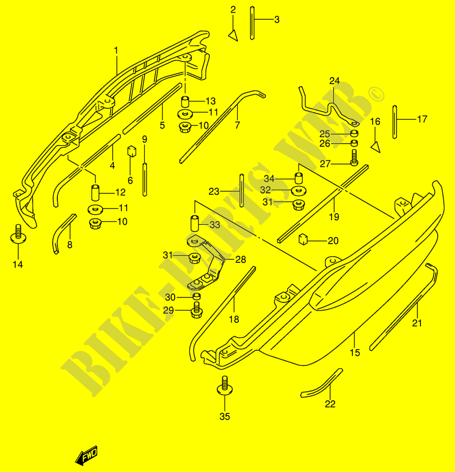 BACKREST (SIDE)(MODELE X/Y) voor Suzuki BURGMAN 400 2000