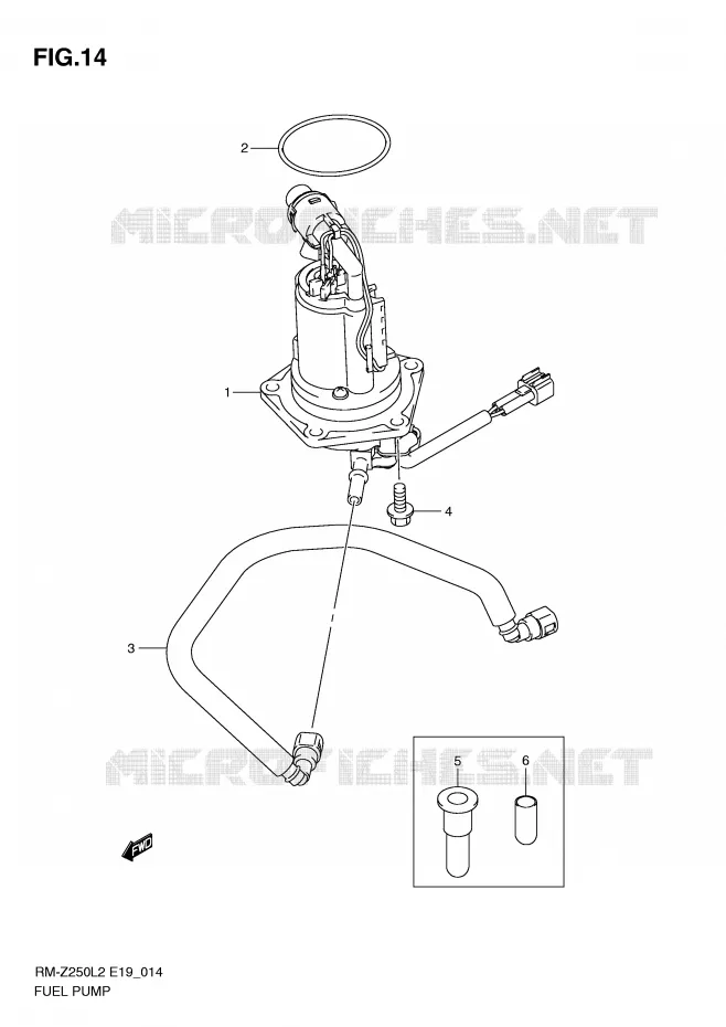BENZINE POMP Suzuki MOTO 250 RM-Z 2012  RM-Z250L2(E19)