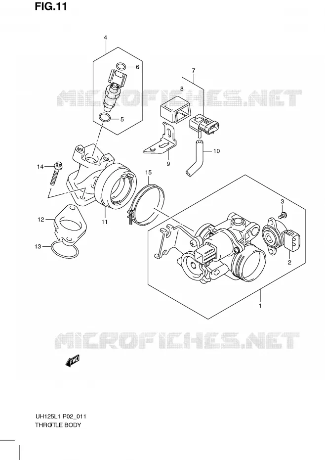 BRANDSTOFINJECTIE ASSY Suzuki SCOOTER 125 BURGMAN 2011  UH125GL1(P2)