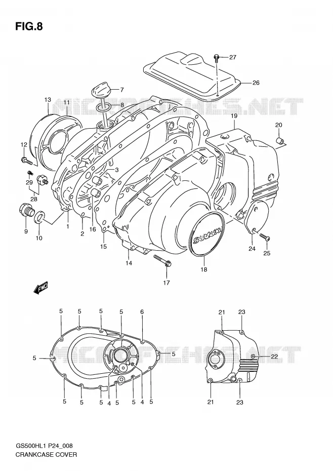 CASING Suzuki MOTO 500 GS-E 2011  GS500HL1(L1)