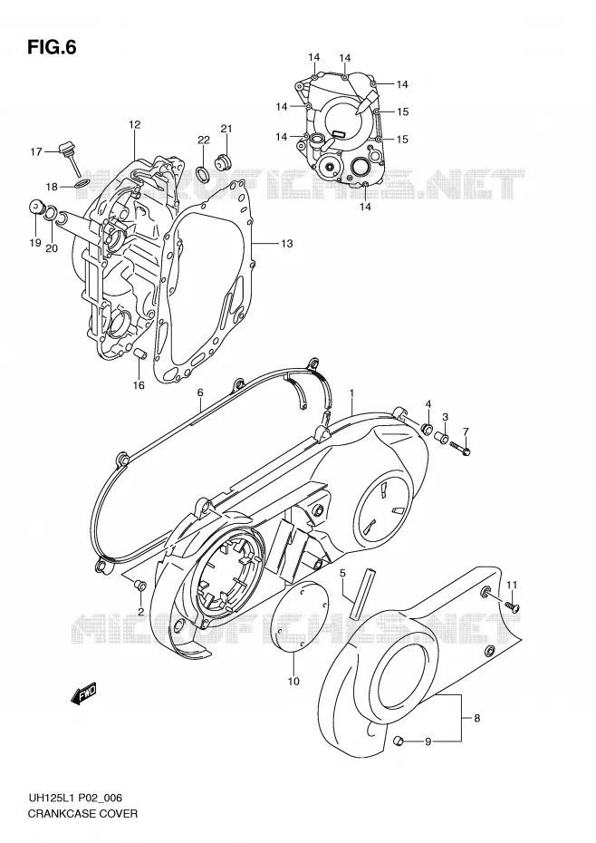 CASING Suzuki SCOOTER 125 BURGMAN 2011  UH125L1(P2)