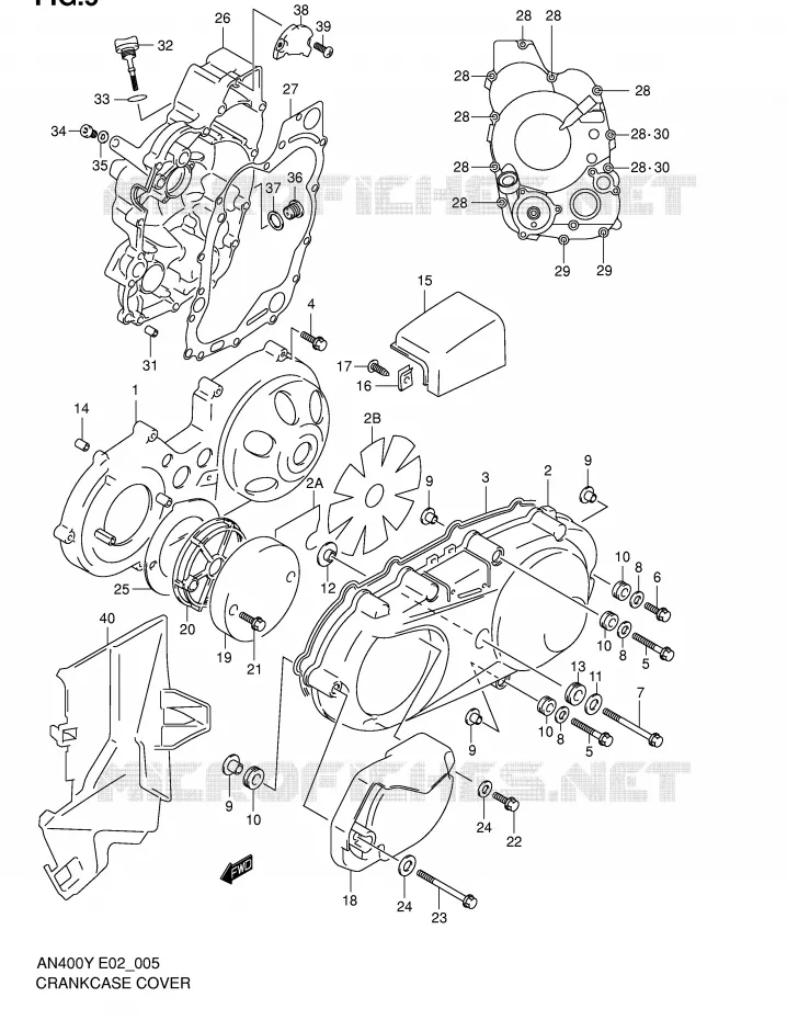 CASING Suzuki SCOOTER 400 BURGMAN 2000  AN400Y(E2)