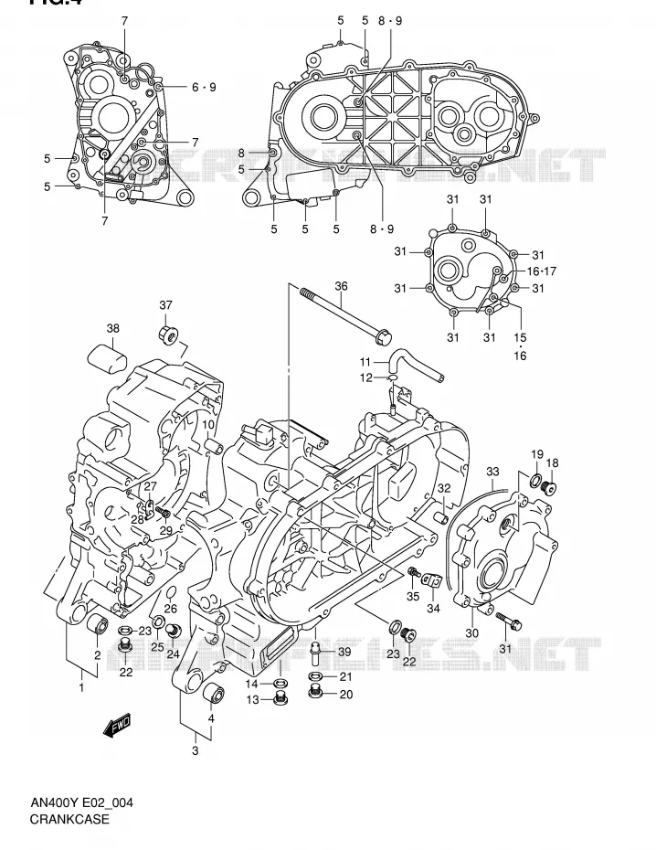 CASING Suzuki SCOOTER 400 BURGMAN 2000  AN400Y(E2)