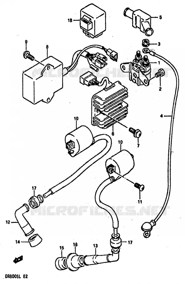 ELEKTRISCH Suzuki MOTO 800 DR 1990  DR800SL(L)