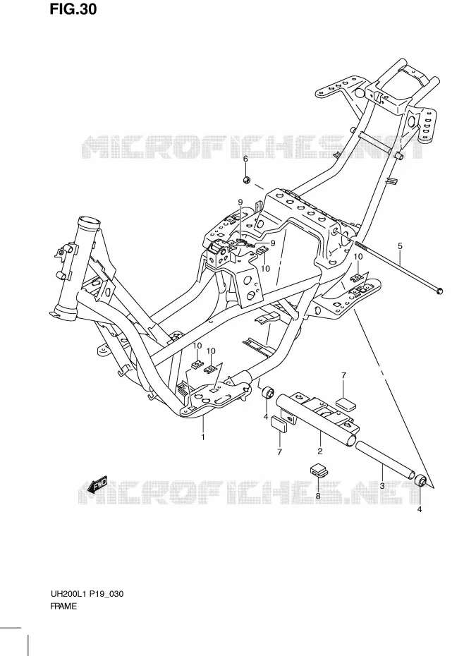FRAME Suzuki SCOOTER 200 BURGMAN 2011  UH200GL1(P19)