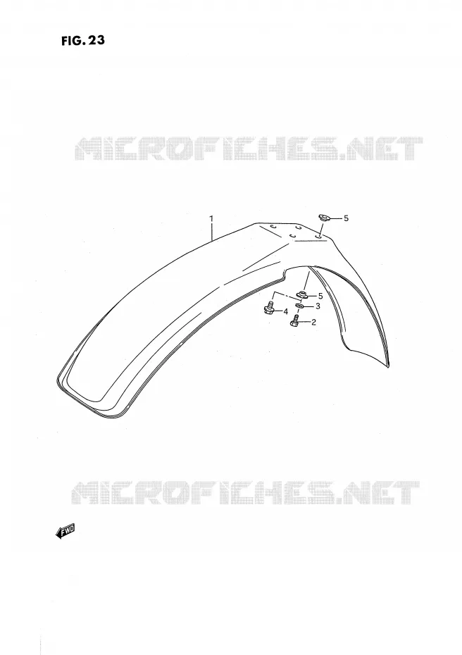 FRONT FENDER Suzuki MOTO 80 RM 1995  RM80S(E24)
