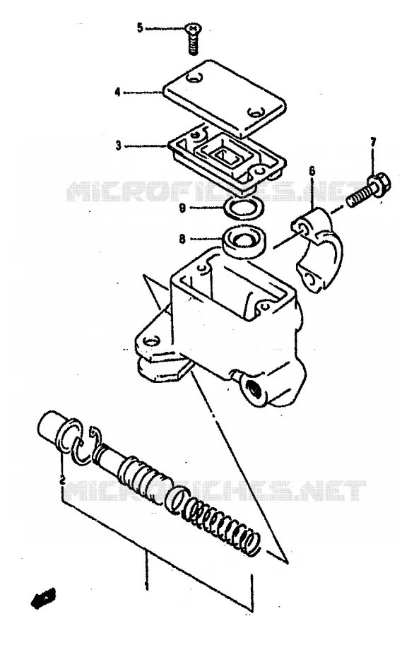 FRONT HOOFDREMCILINDER Suzuki MOTO 800 DR 1990  DR800SL(L)