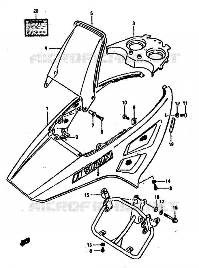 FRONT KUIP Suzuki MOTO 800 DR 1990  DR800SUL(L)