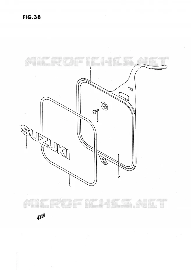 FRONT NUMMERPLAAT Suzuki MOTO 80 RM 1987  RM80H(E24)