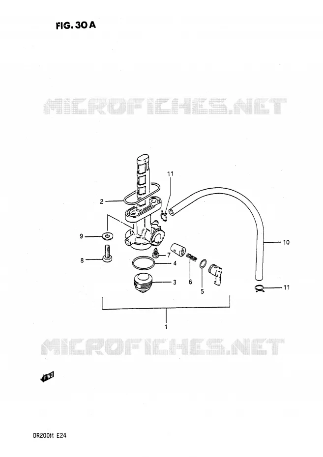 FUEL COCK (MODELE J E2) Suzuki MOTO 200 DR 1987  DR200H(E24)