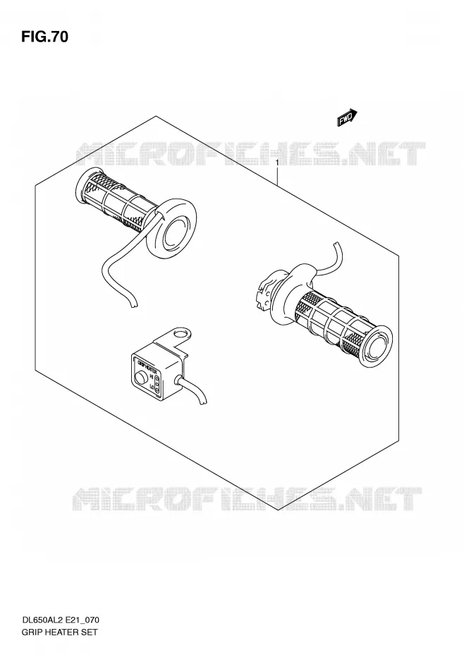 GRIP HEATER SET (OPTIONAL) Suzuki MOTO 650 V-STROM 2012  DL650AL2(E21)