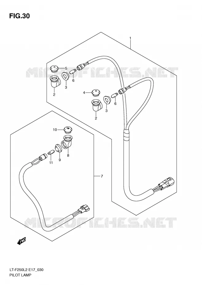 PILOT LAMPEN (LT-F250L2 E17) Suzuki QUAD 250 OZARK 2012  LT-F250L2(E17)