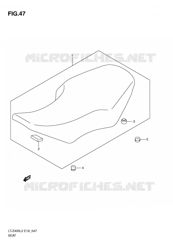 SEAT (LT-Z400L2 E19) Suzuki QUAD 400 QUADSPORT 2012  LT-Z400ZL2(E19)