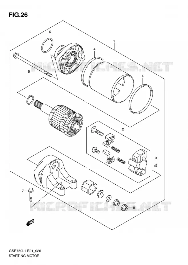 STARTMOTOR Suzuki MOTO 750 GSR 2011  GSR750L1(E21)