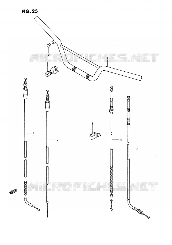 STUUR - KABELS Suzuki MOTO 80 RM 1992  RM80N(E24)