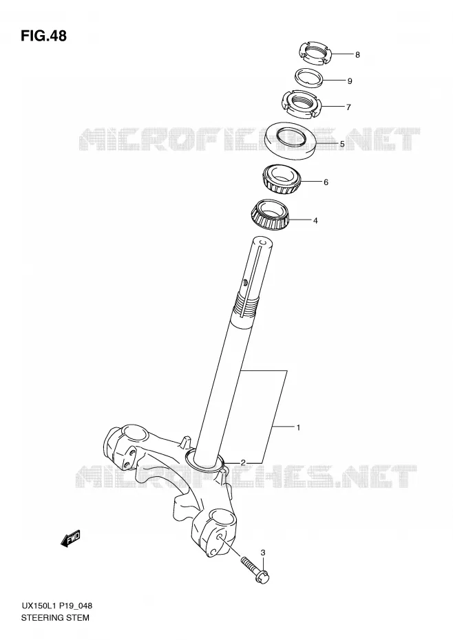 STUURKOLOM Suzuki SCOOTER 150 SIXTEEN 2011  UX150L1(P19)