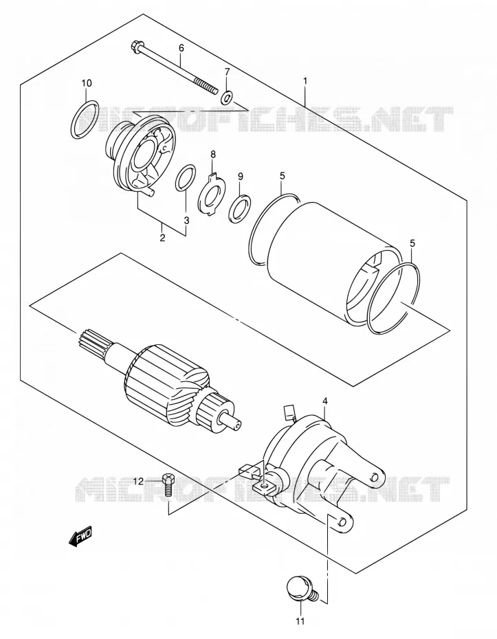 STARTMOTOR Suzuki SCOOTER 400 BURGMAN 2005  AN400S K5 (E02,E19)