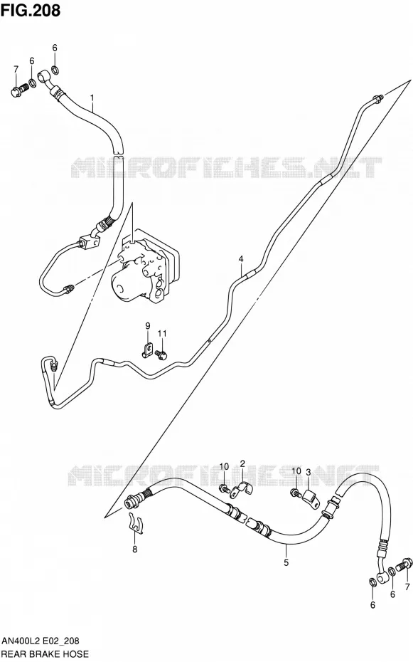 ACHTER REMSLANG (AN400ZAL2 E19) Suzuki SCOOTER 400 BURGMAN 2012  AN400ZAL2(E02,E19,E51)