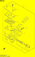 ACHTER HOOFDREMCILINDER voor Suzuki BURGMAN 650 2012