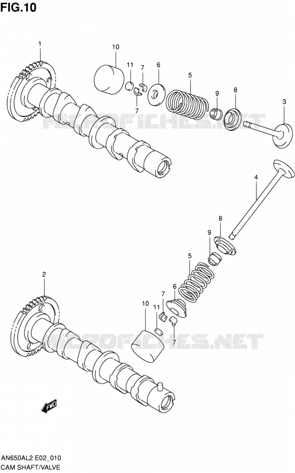 NOKKENAS - VALVES Suzuki SCOOTER 650 BURGMAN 2012  AN650AL2(E02)
