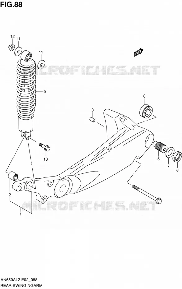 SWINGARM Suzuki SCOOTER 650 BURGMAN 2012  AN650AL2(E02)