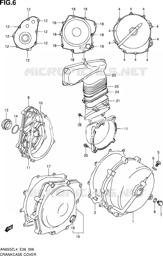 CASING Suzuki SCOOTER 650 BURGMAN 2014  AN650Z L4 (E38)