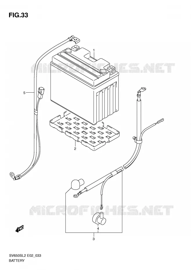 ACCU (SV650SAL2 E24) Suzuki MOTO 650 SV 2012  SV650SUL2(E02)
