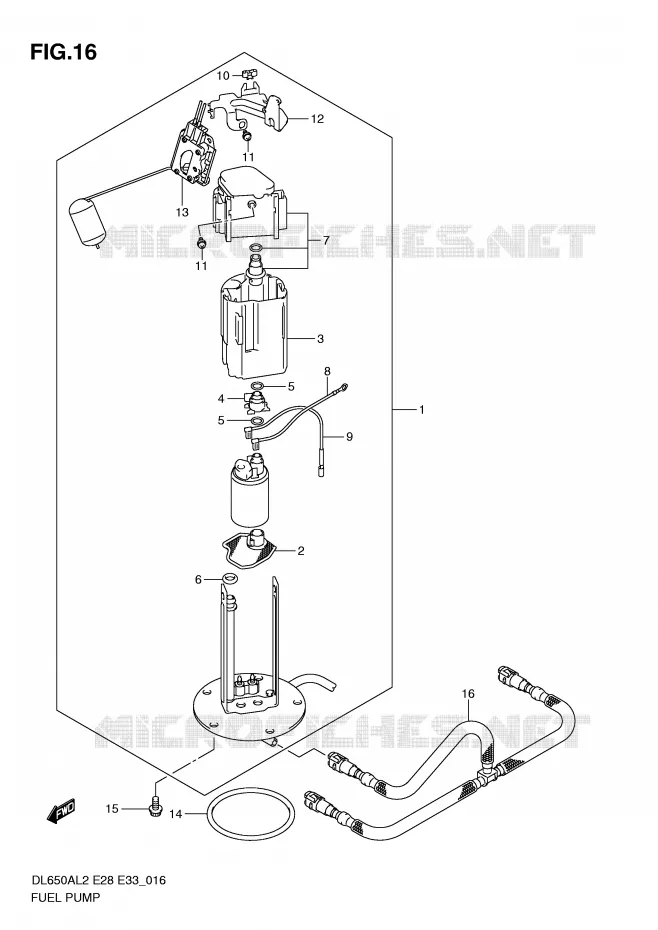 BENZINE POMP Suzuki MOTO 650 V-STROM 2012  DL650AL2(E28)