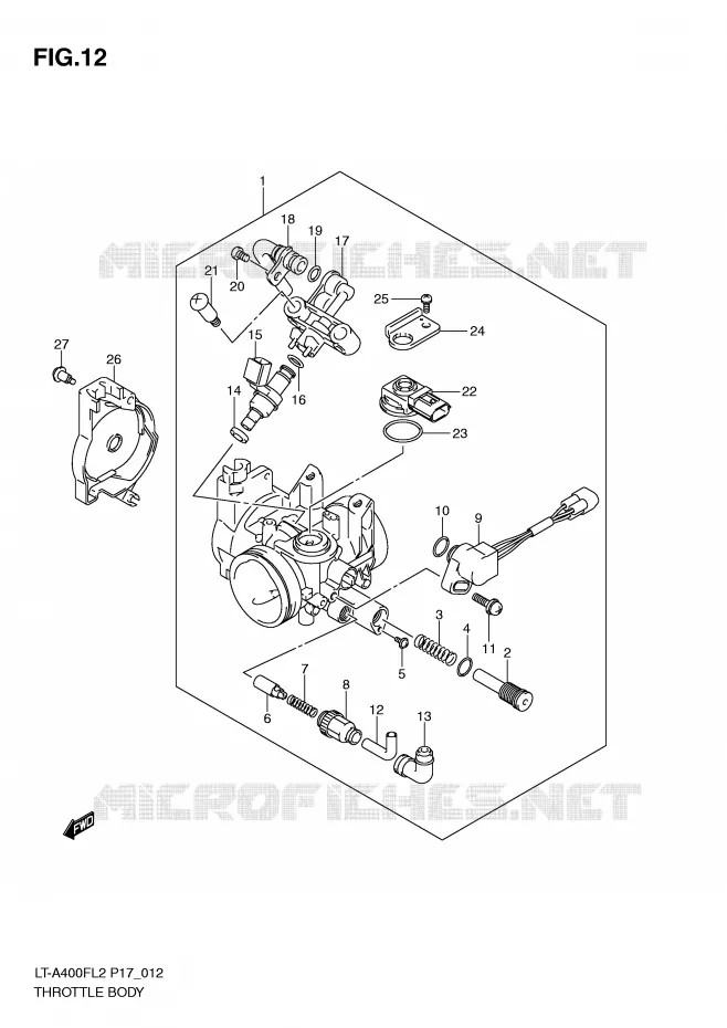 BRANDSTOFINJECTIE ASSY Suzuki QUAD 400 KINGQUAD 2012  LT-A400FL2(P17)