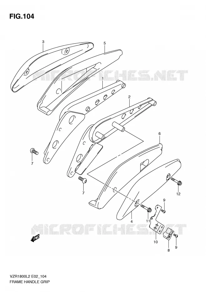 FRAME HANDGREEP (VZR1800L2 E24) Suzuki MOTO 1800 INTRUDER 2012  VZR1800L2(E02)