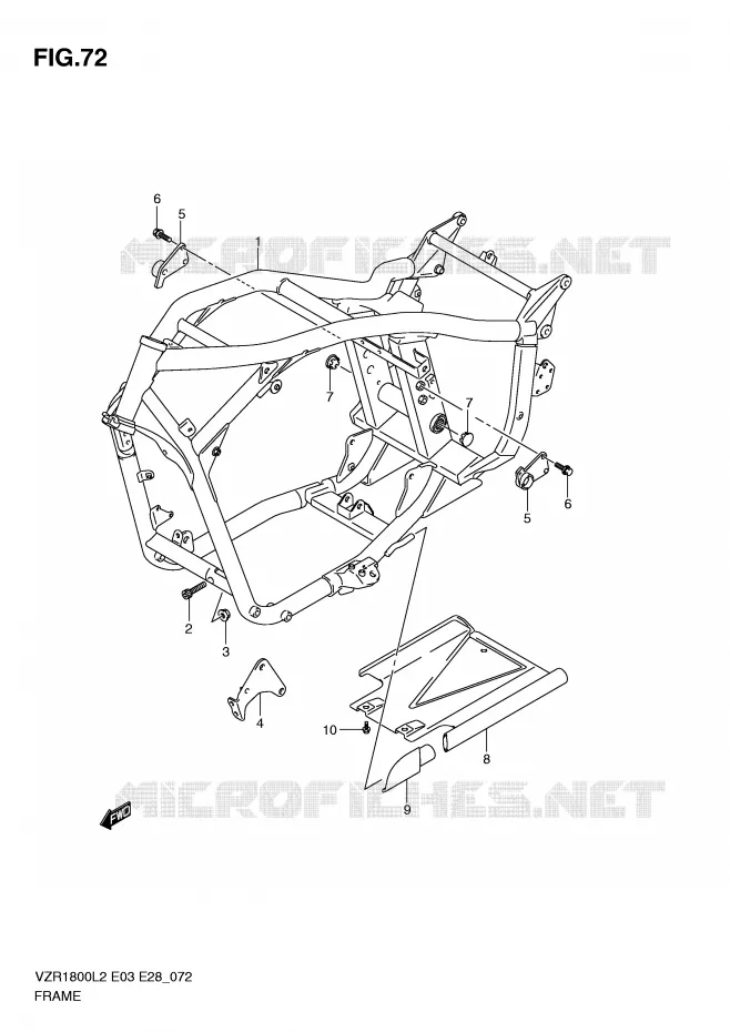 FRAME Suzuki MOTO 1800 INTRUDER 2012  VZR1800L2(E03)