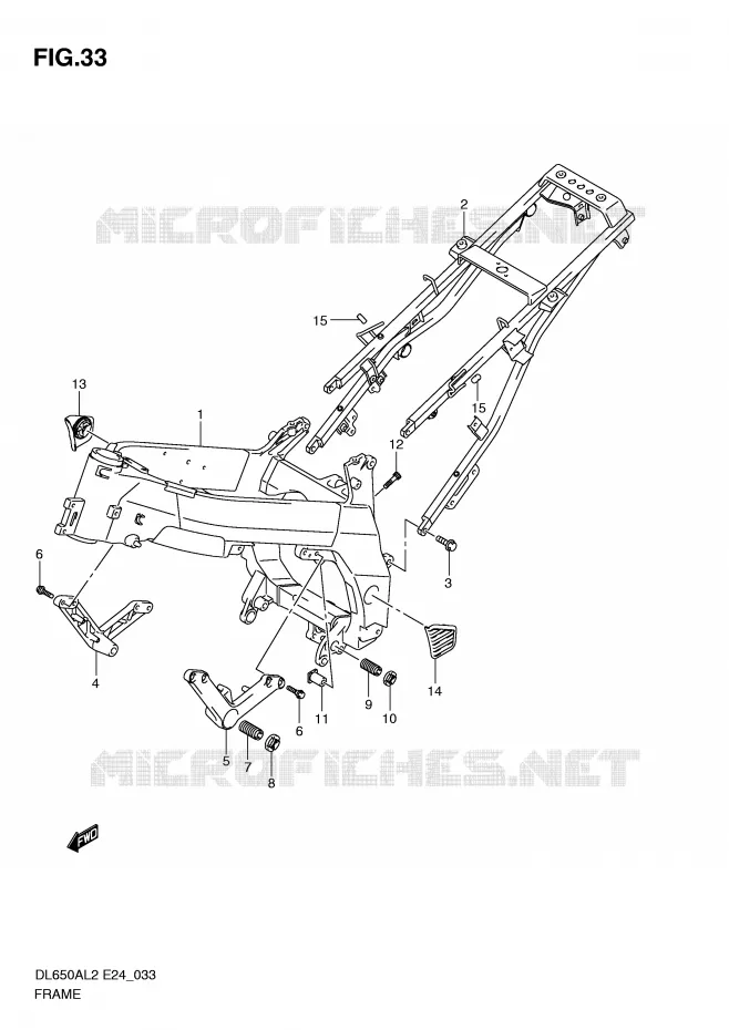 FRAME Suzuki MOTO 650 V-STROM 2012  DL650AL2(E24)