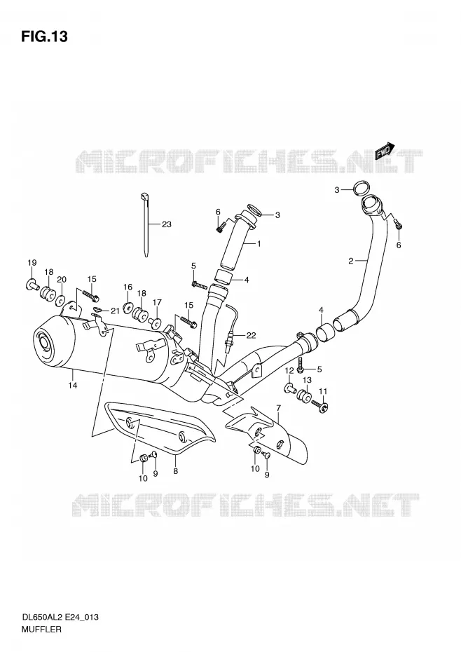 GELUIDDEMPER Suzuki MOTO 650 V-STROM 2012  DL650AL2(E24)