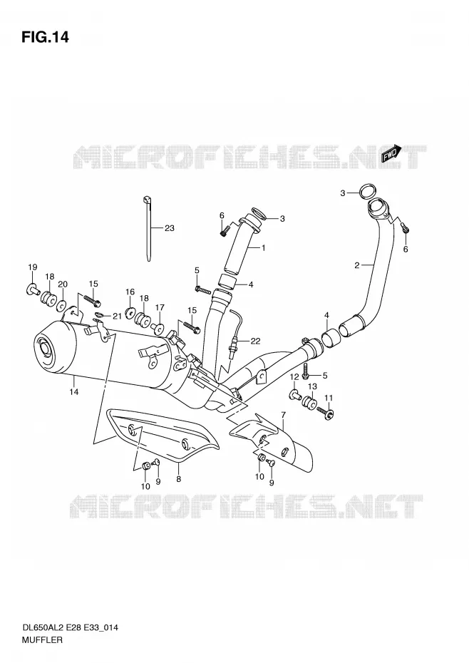 GELUIDDEMPER Suzuki MOTO 650 V-STROM 2012  DL650AL2(E28)