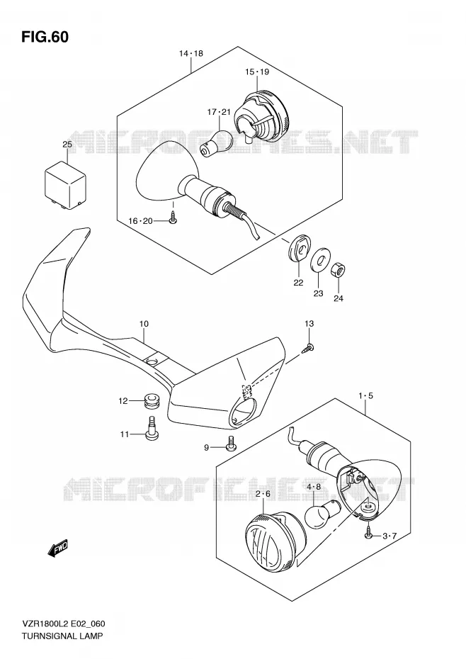 INDICATOREN (VZR1800L2 E02) Suzuki MOTO 1800 INTRUDER 2012  VZR1800L2(E02)
