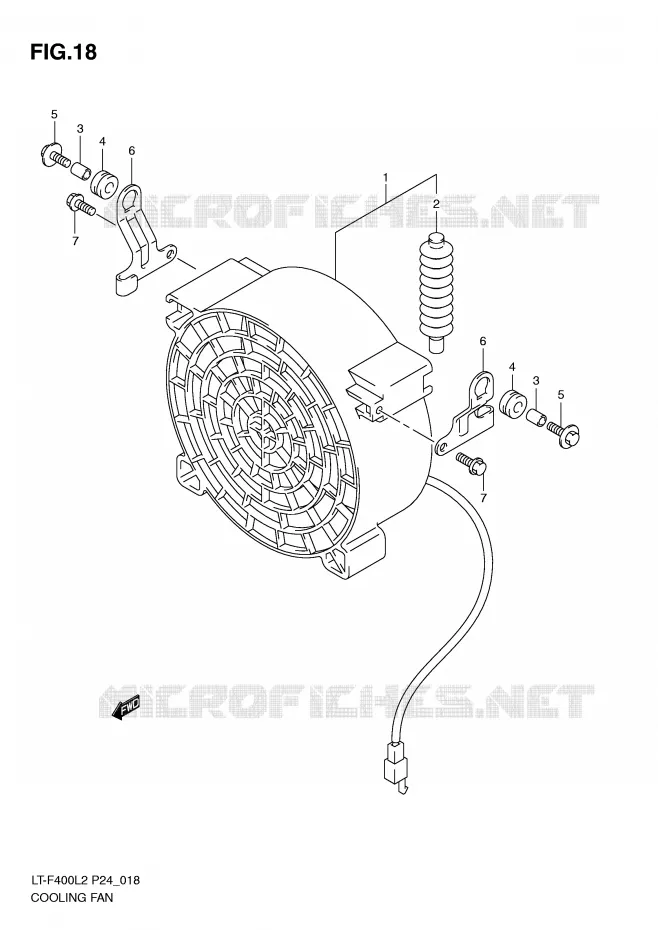 KOELVENTILATOR Suzuki QUAD 400 KINGQUAD 2012  LT-F400L2(P24)