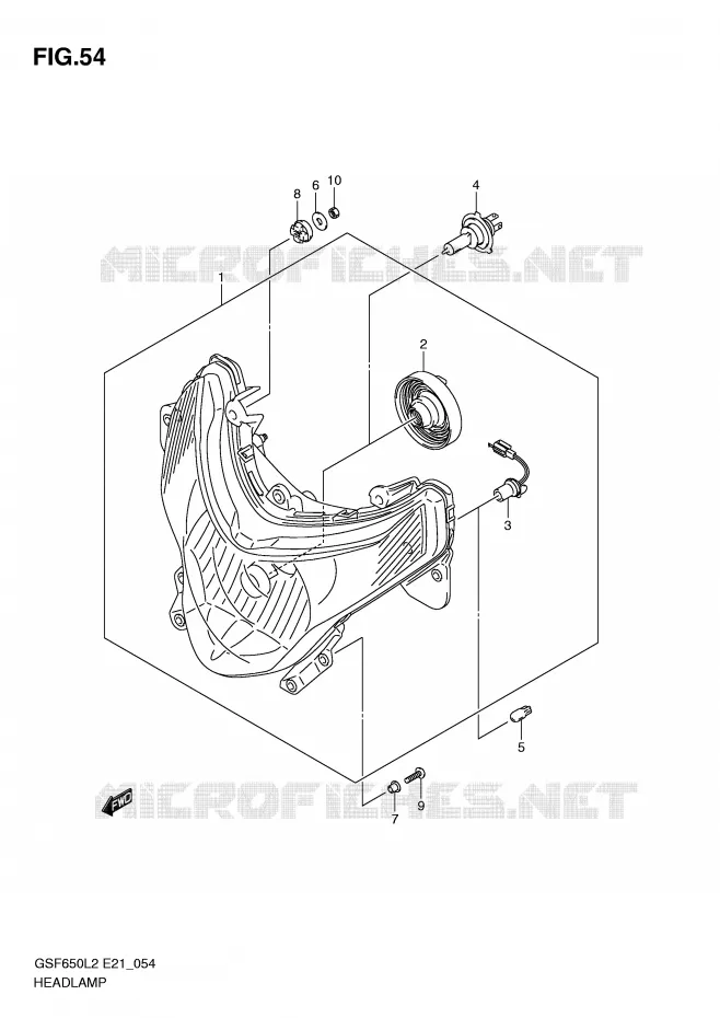 KOPLAMP (GSF650SL2 E21) Suzuki MOTO 650 BANDIT 2012  GSF650UAL2(E21)