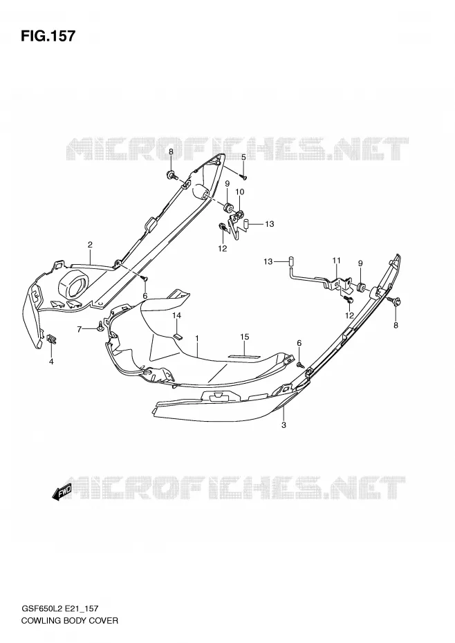 KUIP (GSF650SAL2 E21) Suzuki MOTO 650 BANDIT 2012  GSF650SUAL2(E21)