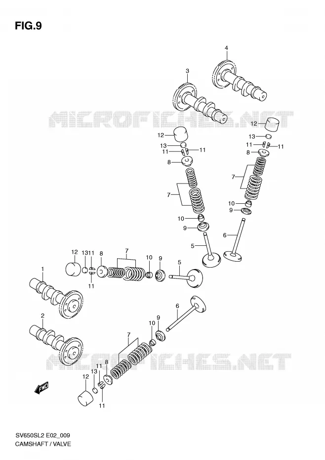 NOKKENAS - VALVES Suzuki MOTO 650 SV 2012  SV650SUL2(E02)