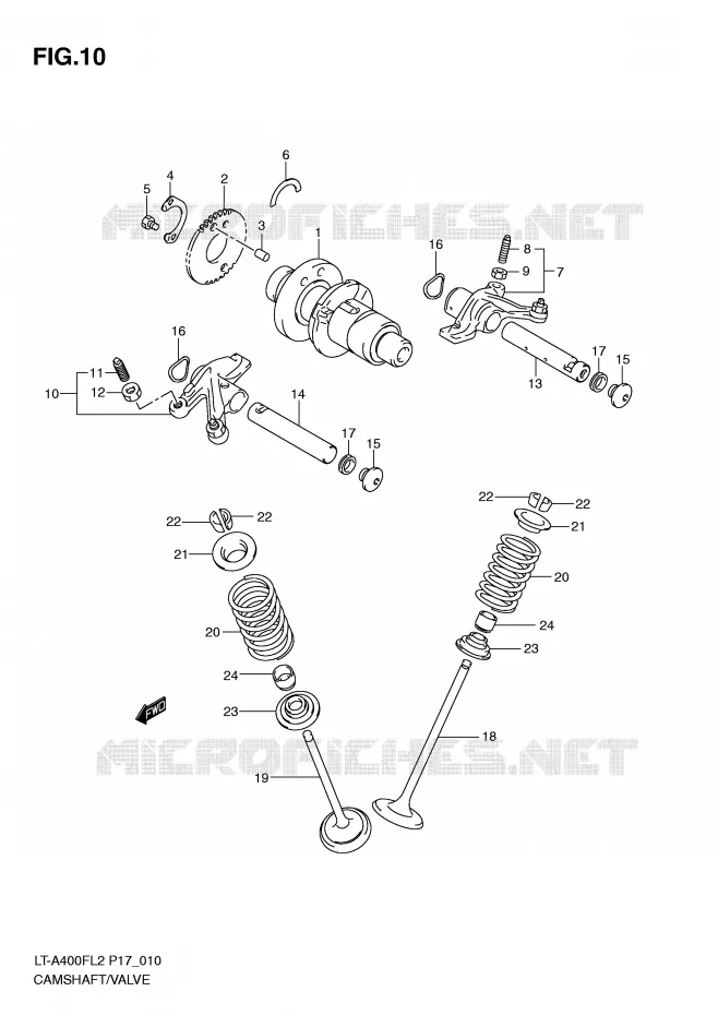 NOKKENAS - VALVES Suzuki QUAD 400 KINGQUAD 2012  LT-F400FZL2(P17)