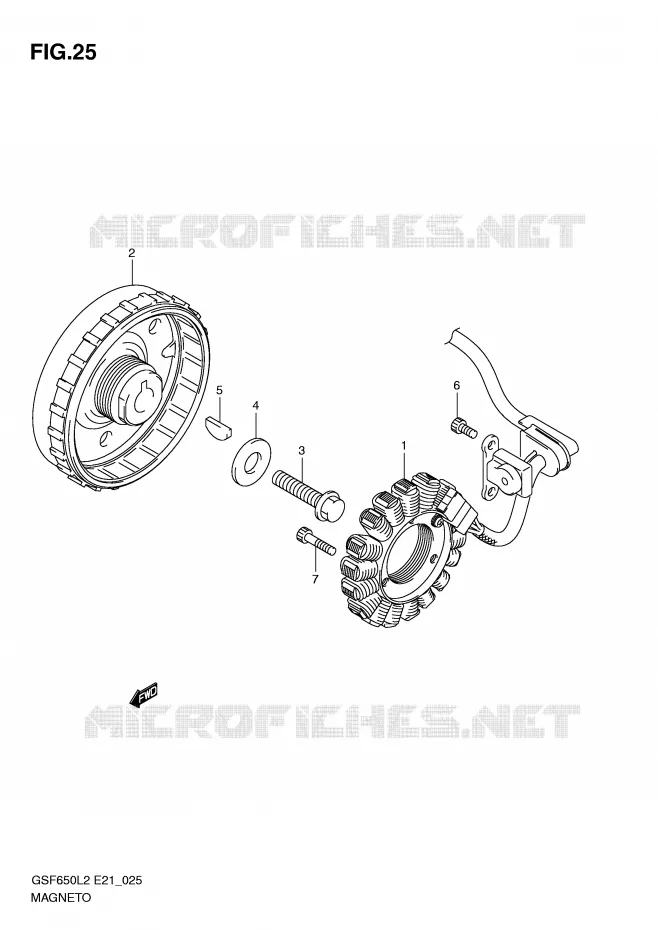 ONTSTEKING Suzuki MOTO 650 BANDIT 2012  GSF650UAL2(E21)