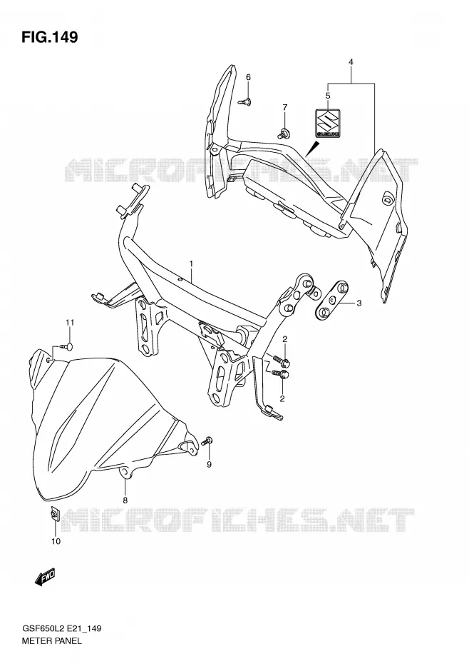 SNELHEIDSMETER PANEL (GSF650SAL2 E21) Suzuki MOTO 650 BANDIT 2012  GSF650UAL2(E21)