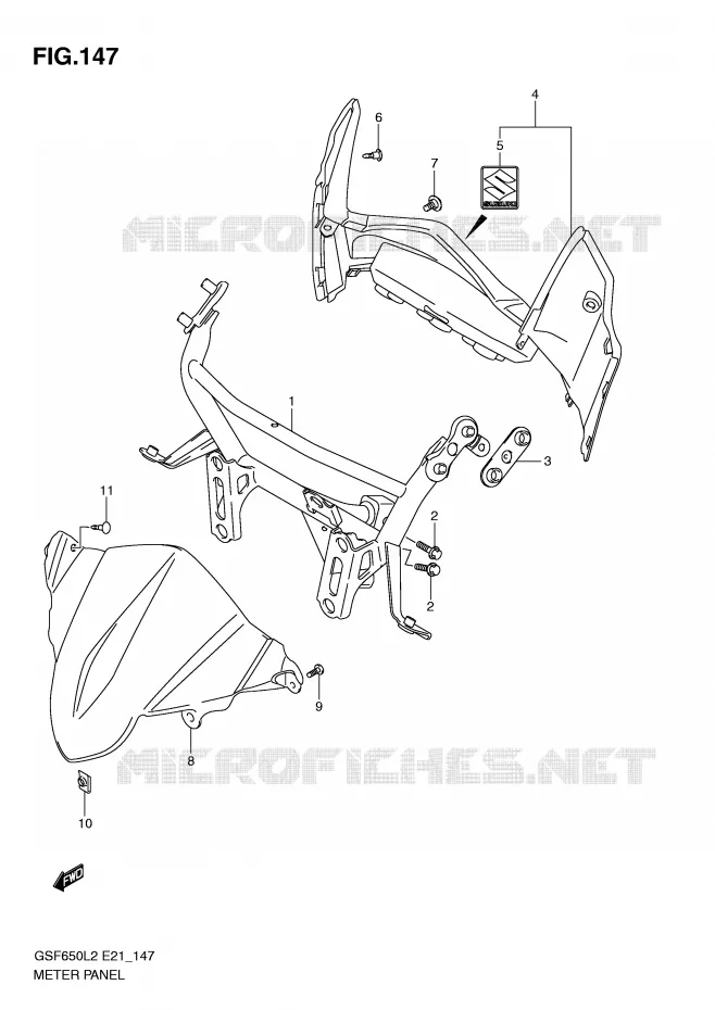 SNELHEIDSMETER PANEL (GSF650SL2 E21) Suzuki MOTO 650 BANDIT 2015  GSF650SAL2(E21)