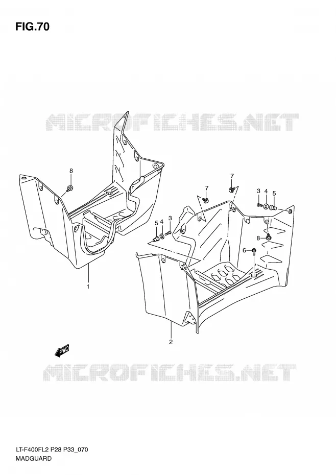 SPATBORD Suzuki QUAD 400 KINGQUAD 2012  LT-F400FZL2(P28)