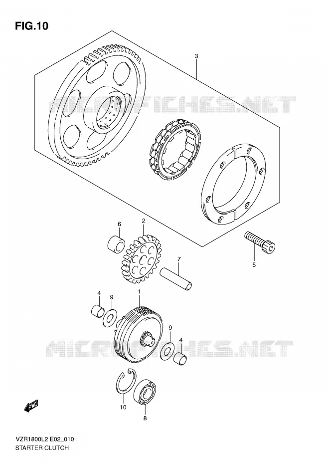 STARTMOTOR CLUTCH Suzuki MOTO 1800 INTRUDER 2012  VZR1800L2(E02)
