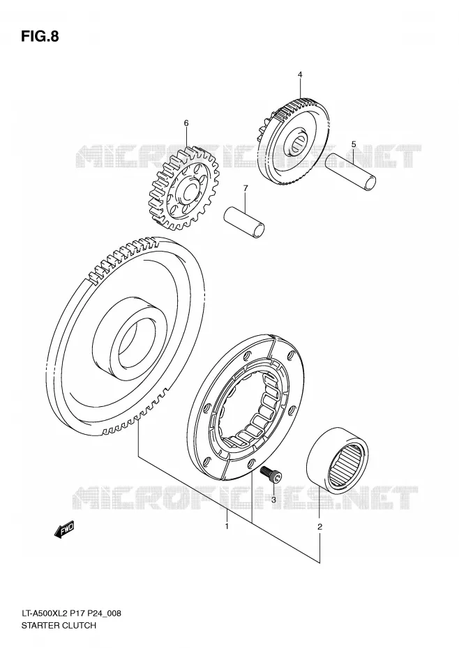 STARTMOTOR CLUTCH Suzuki QUAD 500 KINGQUAD 2012  LT-A500XL2(P17)