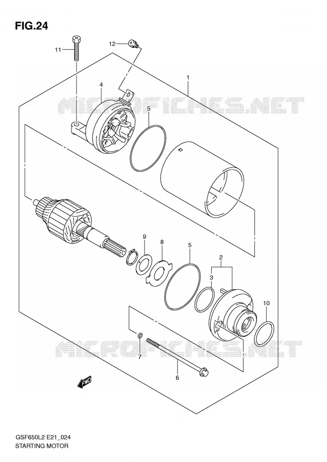 STARTMOTOR Suzuki MOTO 650 BANDIT 2012  GSF650UA L2
