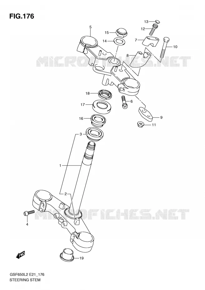 STUURKOLOM Suzuki MOTO 650 BANDIT 2012  GSF650SAL2(E21)