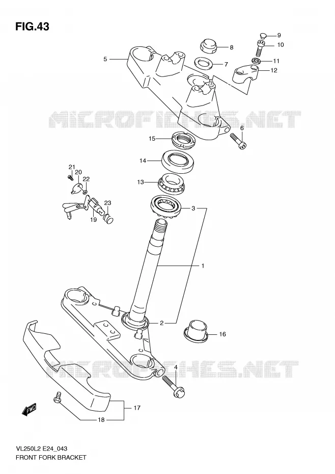 STUURPEN Suzuki MOTO 250 INTRUDER 2012  VL250L2(E24)